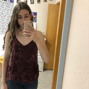 American Eagle Burgundy tank top